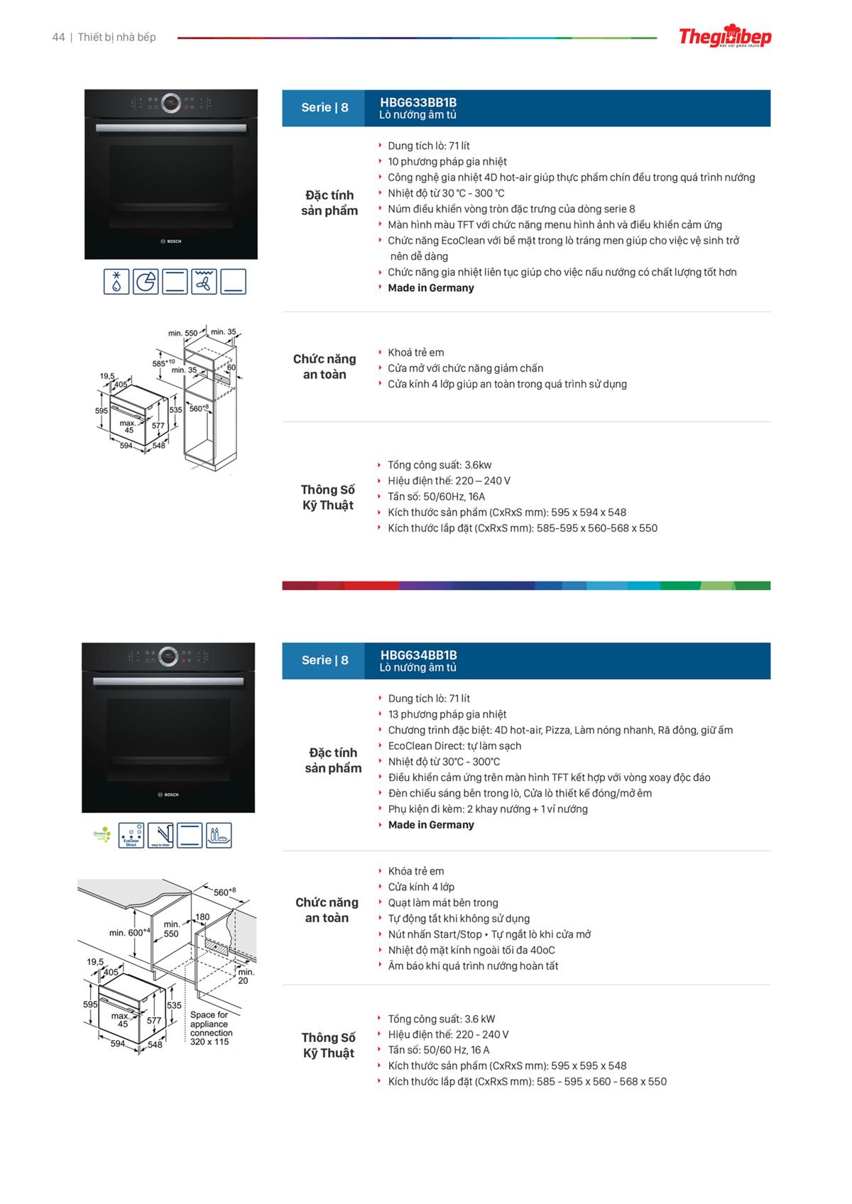 Catalogue Bosch Tgb 2022 - Thiết Bị Nhà Bếp Đức