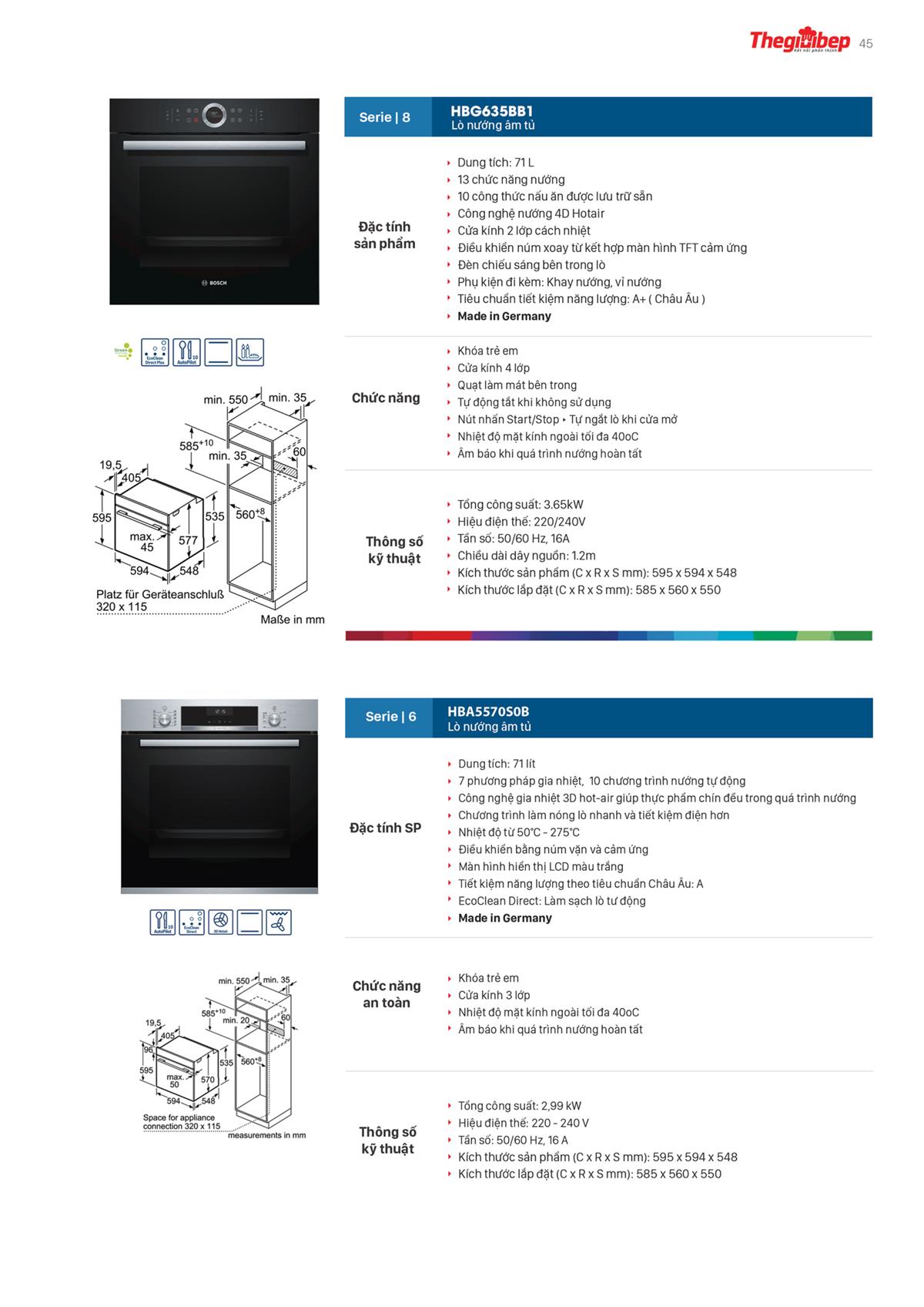 Catalogue Bosch Tgb 2022 - Thiết Bị Nhà Bếp Đức